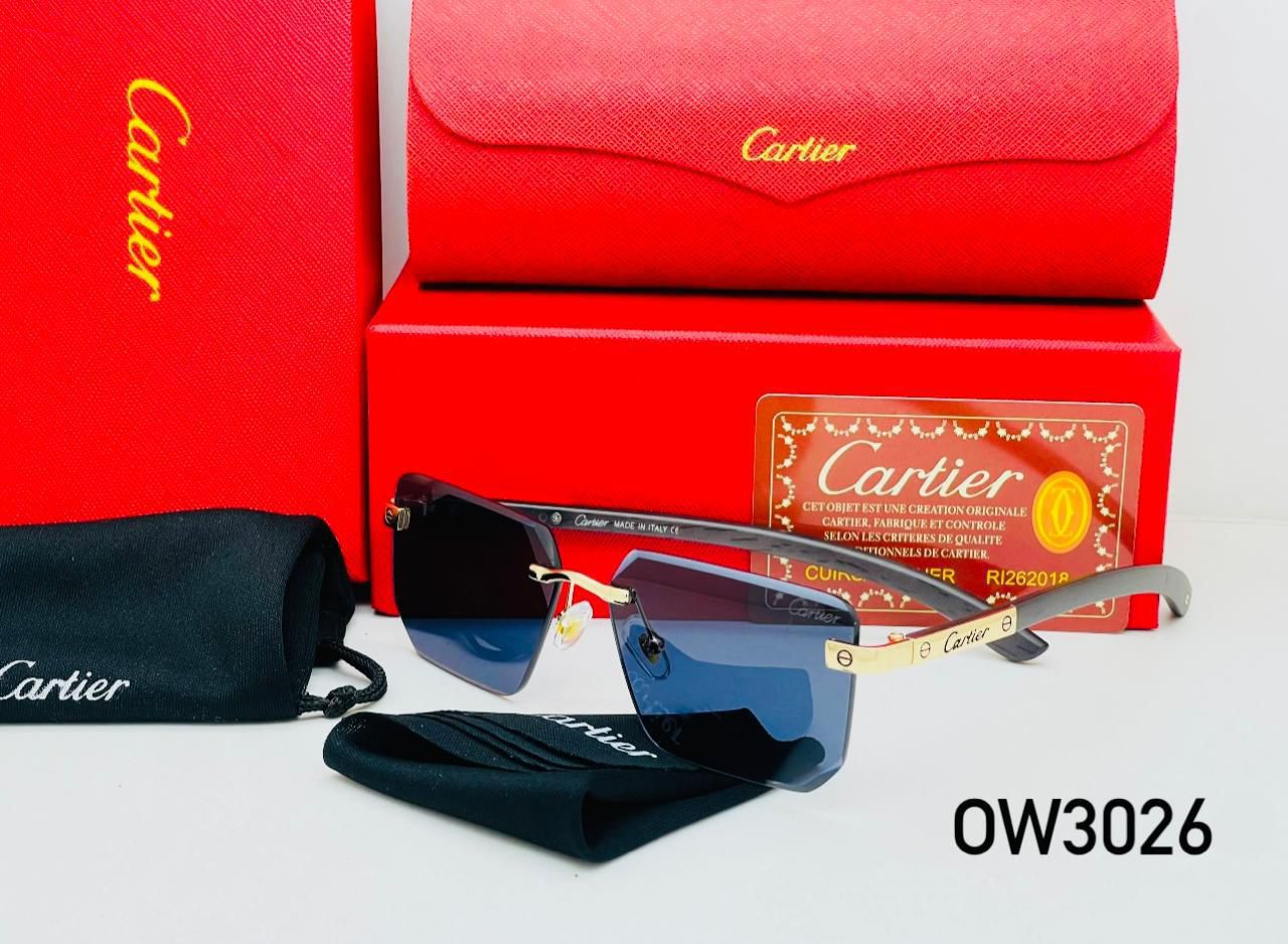 Cartier OW3026 Gold Rimless Sunglasses