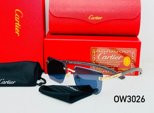 Cartier OW3026 Gold Rimless Sunglasses